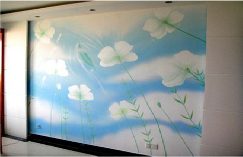 分宜画墙绘怎么画好白云的蓬松感？