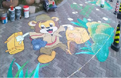 分宜夏季画地面彩绘会遇到的问题