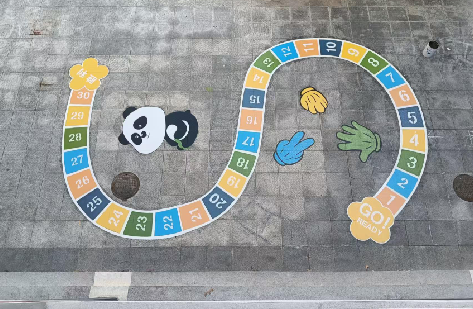 分宜地面游戏彩绘