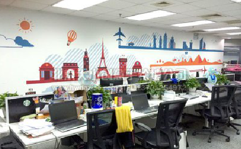 分宜教你设计办公室墙绘的方法。