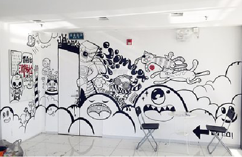 分宜手绘墙并非传统涂鸦。